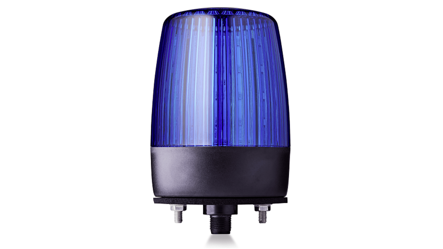 AUER Signal 860545405, segnalatore LED blu stroboscopico, tensione 24 V, montaggio orizzontale o verticale, diametro base 75 mm, grado di protezione IP67/IP69.