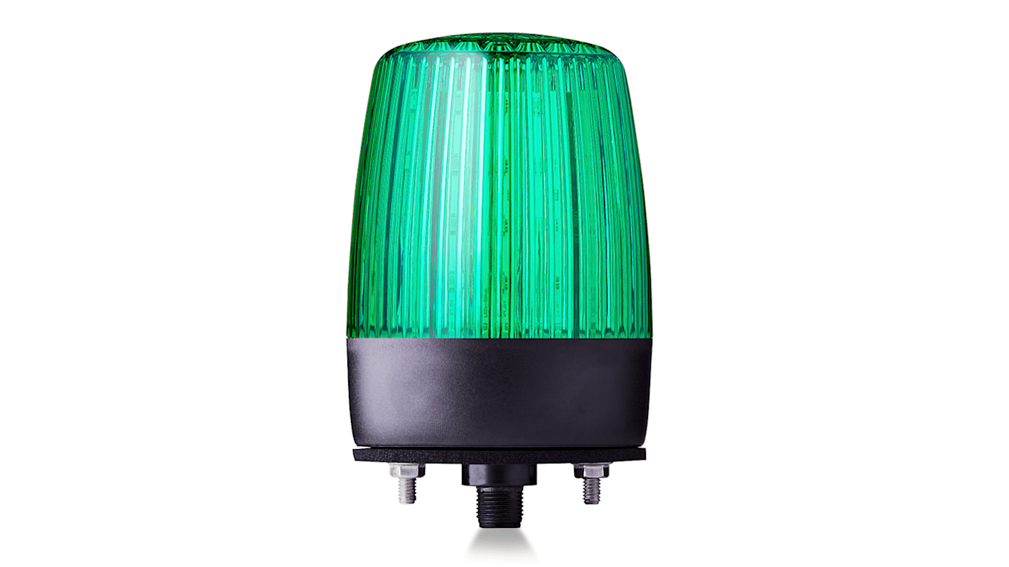 AUER Signal 860546405, segnalatore LED stroboscopico verde, montaggio orizzontale o verticale, IP67, diametro base 75 mm.