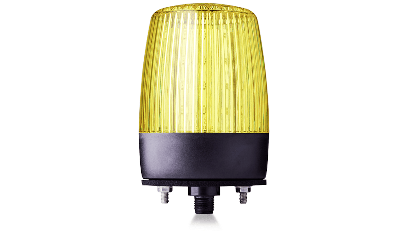 AUER Signal 860547405, segnalatore LED giallo multifunzione, tensione 24 V, montaggio orizzontale o verticale, grado di protezione IP67/IP69.