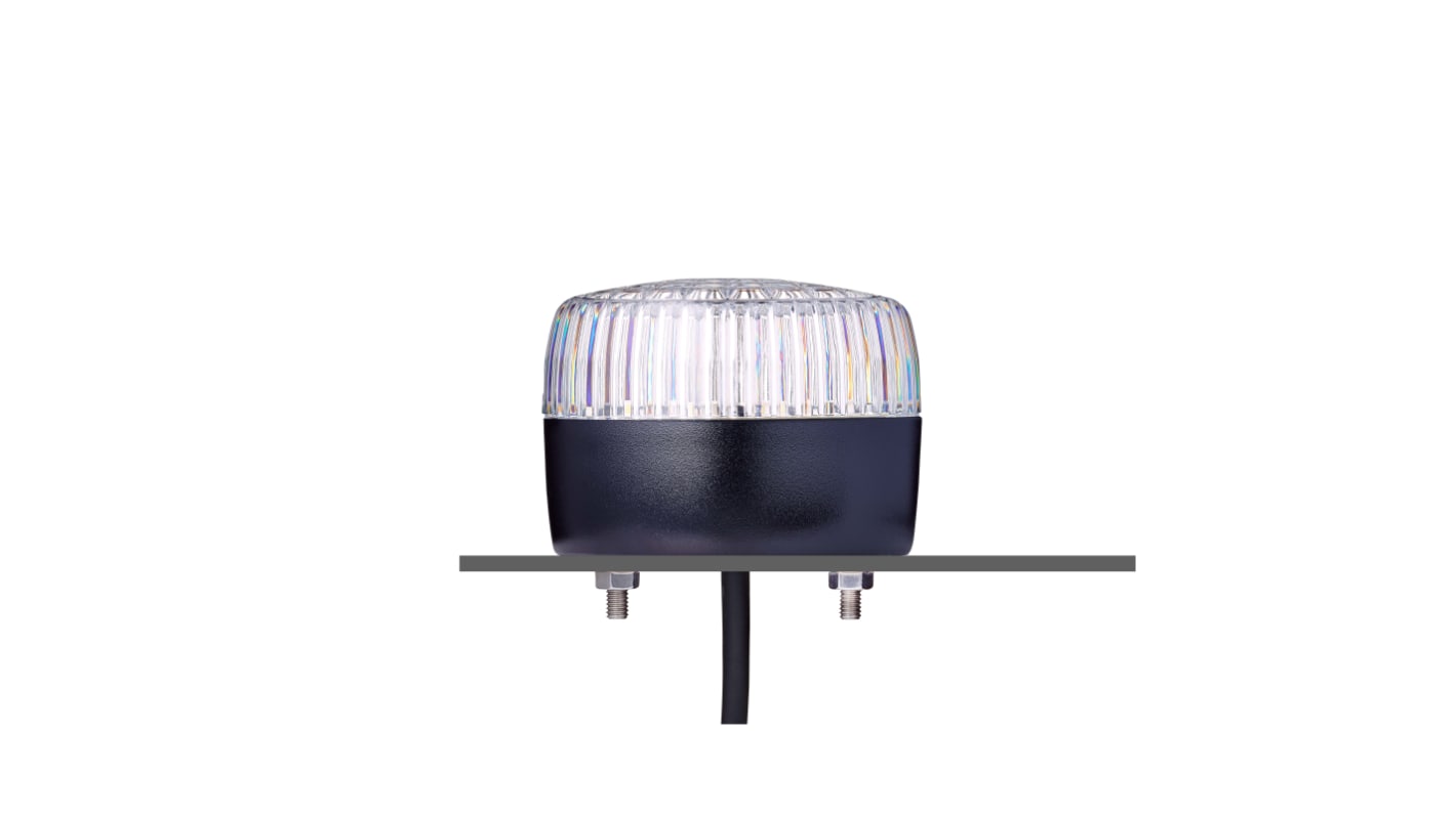 AUER Signal 861504405, segnalatore LED fisso e lampeggiante, 24 V, IP67/IP69, montaggio orizzontale o verticale, base 75 mm.