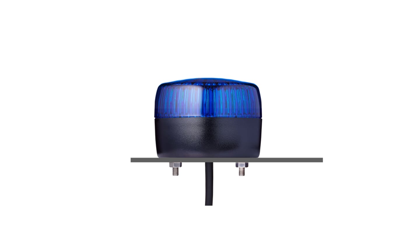 AUER Signal 861505313, segnalatore LED blu, tensione 230/240 V, grado di protezione IP67/IP69, montaggio orizzontale o verticale, diametro base 75 mm.