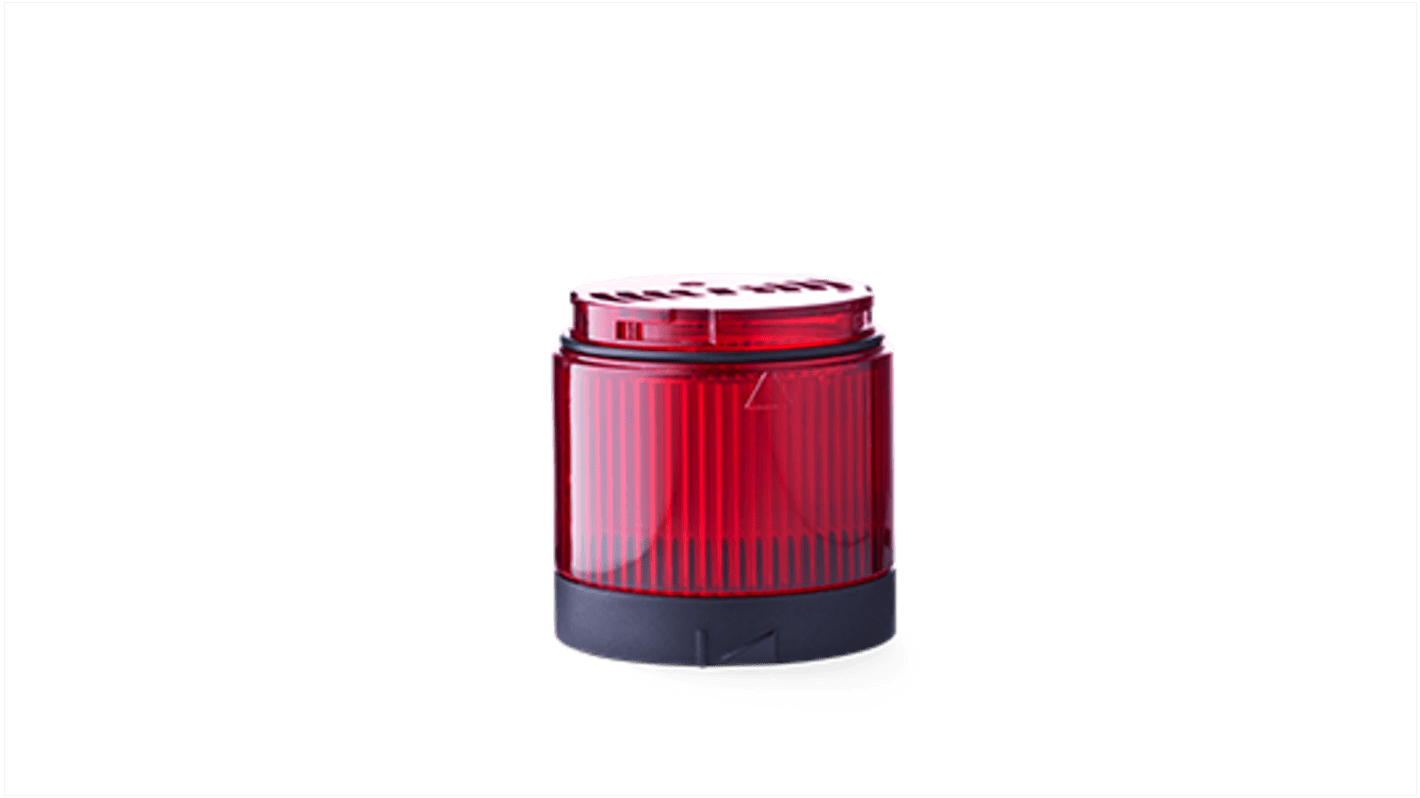 Modulo torretta di segnalazione AUER Signal 910032405, LED rosso, 24 V, IP67/IP69, diametro base 70 mm, resistenza IK08.