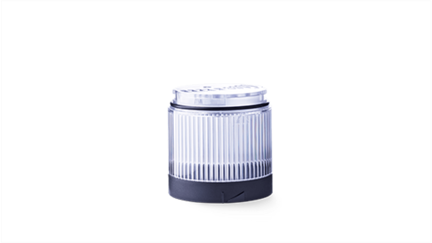 Modulo luminoso rotante a LED AUER Signal 910034405, 24 V, IP67/IP69, diametro base 70 mm, temperatura -30 °C a +60 °C.