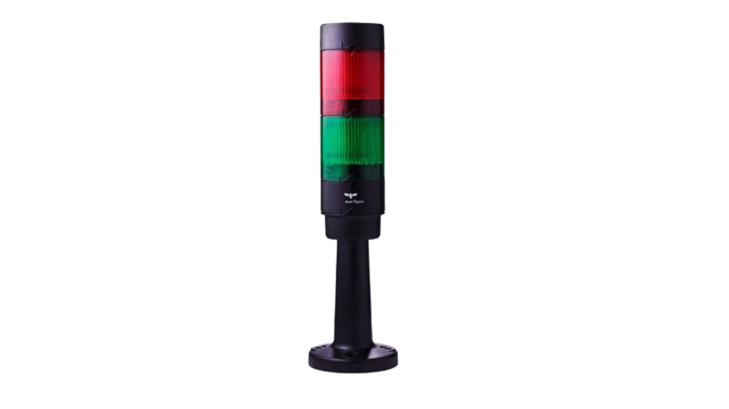 Torretta di segnalazione LED AUER Signal CT5-Q05, 4 elementi luminosi, 24 V c.c., montaggio su tubo, grado di protezione IP65.