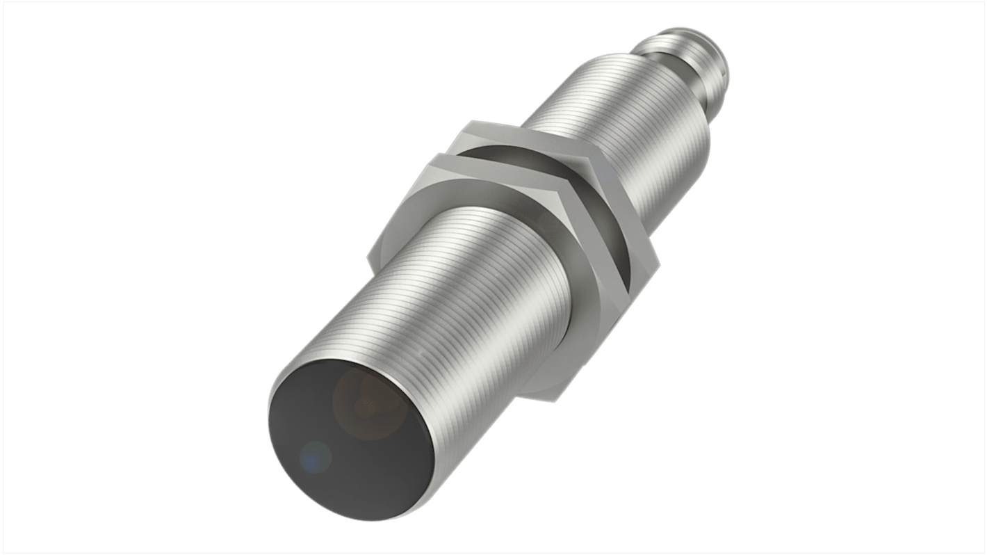 Sensore di prossimità induttivo cilindrico BALLUFF BES04T5, M18, PNP, IP68, rilevamento 5 mm, montaggio a filo, connettore M12.