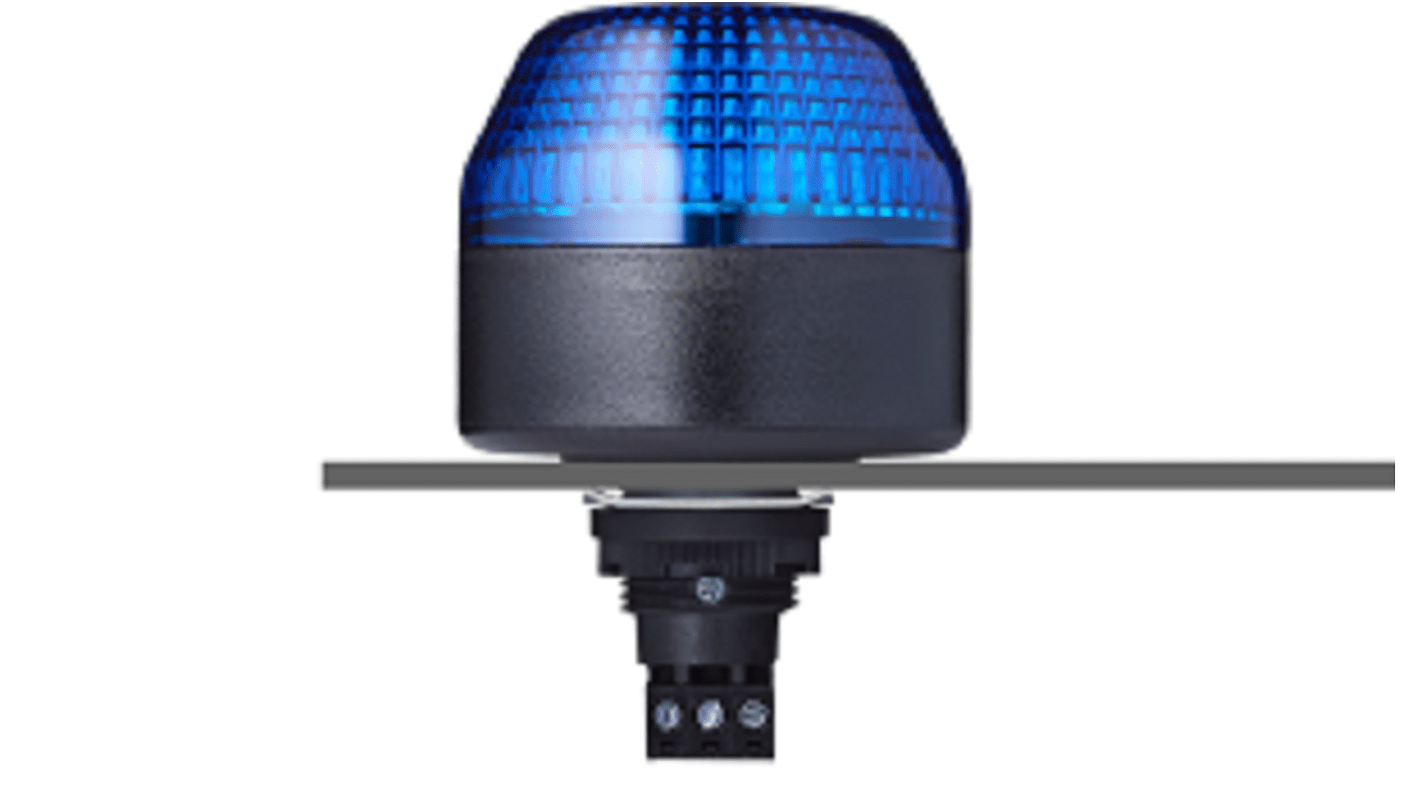 AUER Signal 802505313, segnalatore LED blu per montaggio a pannello, 230-240 V CA, IP65, diametro base 65 mm.