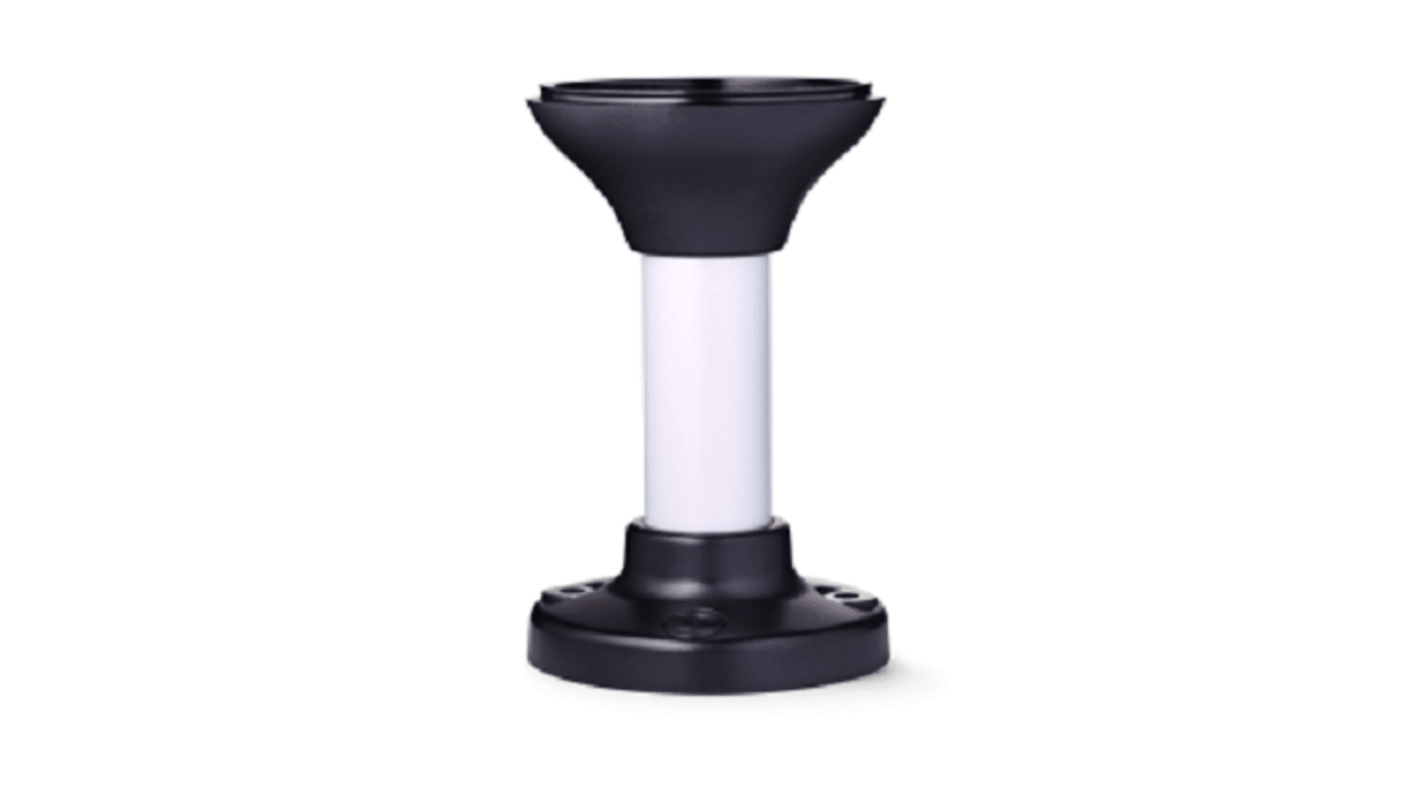 Base di montaggio tubo AUER Signal 860702900 per segnalatori luminosi, con tubo in alluminio e piede in plastica, IP67, 100 mm.