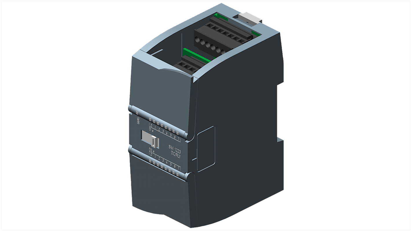 Modulo I/O digitale Siemens 6AG1223-1PH32-4XB0 per PLC SIPLUS S7-1200, 8 ingressi e 8 uscite, alimentazione 24 V c.c.