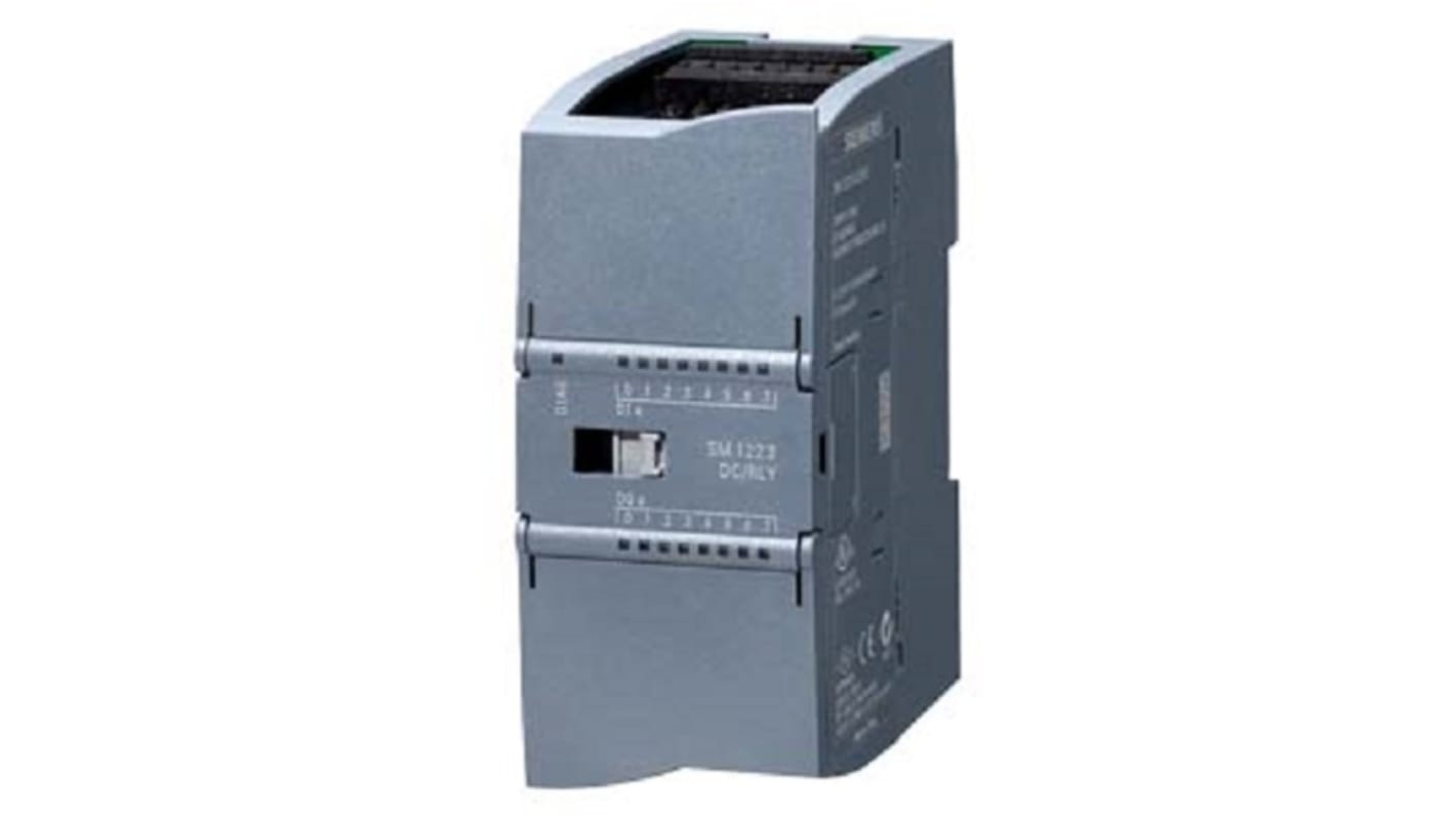 Modulo I/O digitale Siemens 6AG1223-1QH32-4XB0, 8 ingressi e 8 uscite, alimentazione 24 V c.c., compatibile con S7-1200.