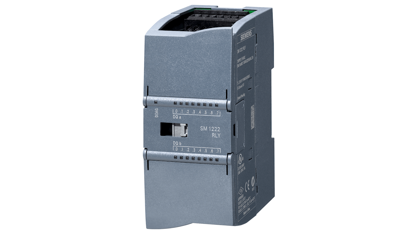 Modulo I/O digitale Siemens 6AG2222-1HF32-1XB0, 8 ingressi e 8 uscite, alimentazione 24 V c.c., compatibile S7-1200.
