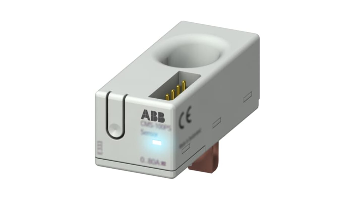Sensore di corrente ABB 2CCA880101R0001 CMS-101PS, ingresso 0.1-40A, dimensioni 26.5x17.4x41 mm, precisione 0.5% FS.