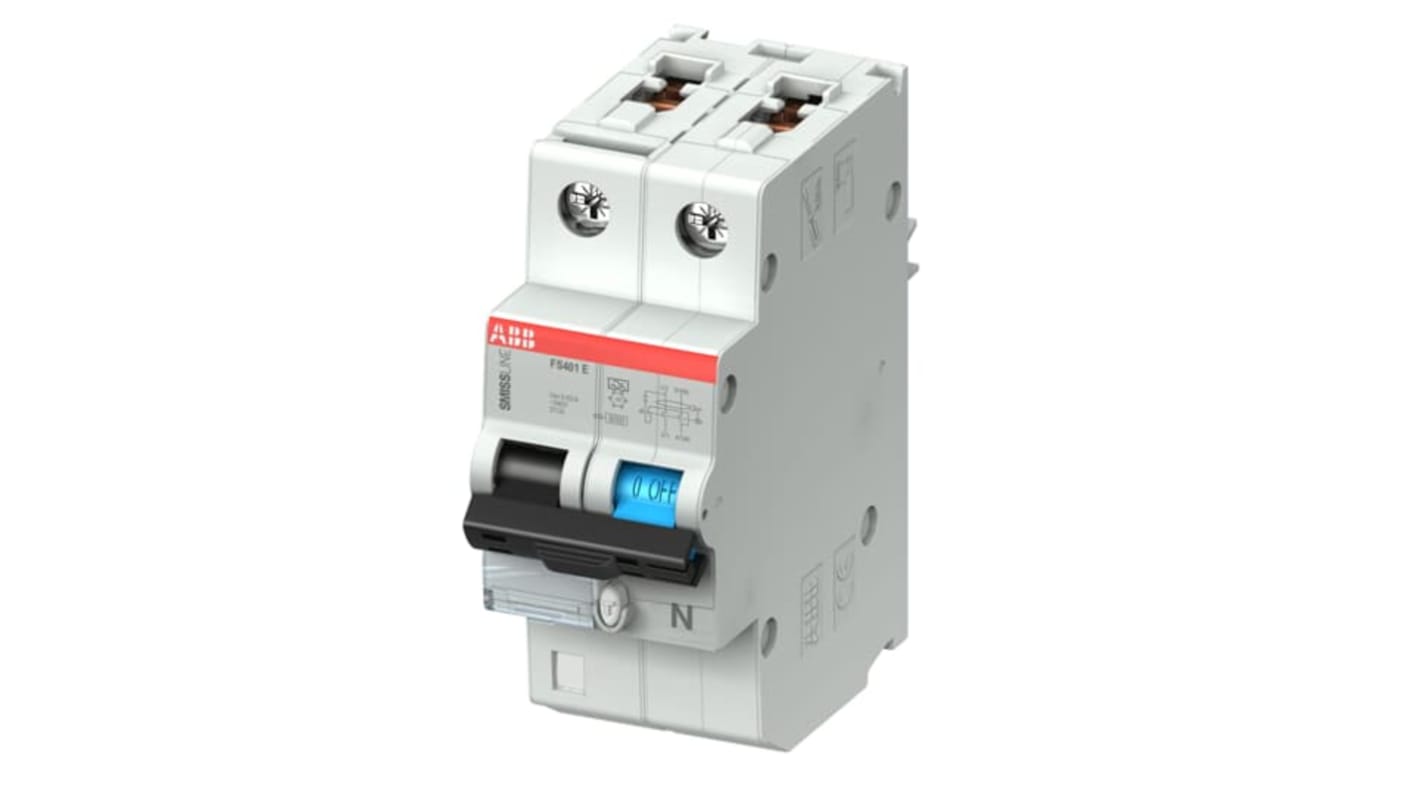 Interruttore differenziale ABB 2CCL562111E1104, 2 poli, 13A, 30mA, montaggio su guida DIN, grado di protezione IP20.