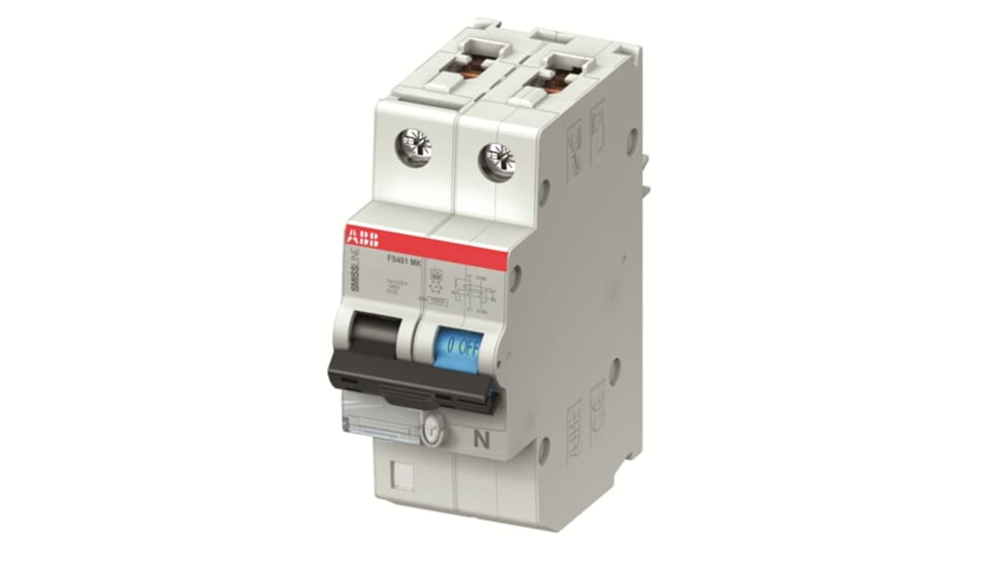 Interruttore differenziale ABB Tipo B, 2 poli, 10 A, 30 mA, montaggio su guida DIN, grado di protezione IP20.