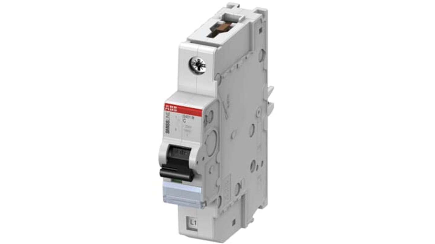 Interruttore magnetotermico ABB 1P 3A Tipo C, montaggio su guida DIN, grado di protezione IP20, per sistema SMISSLINE TP.