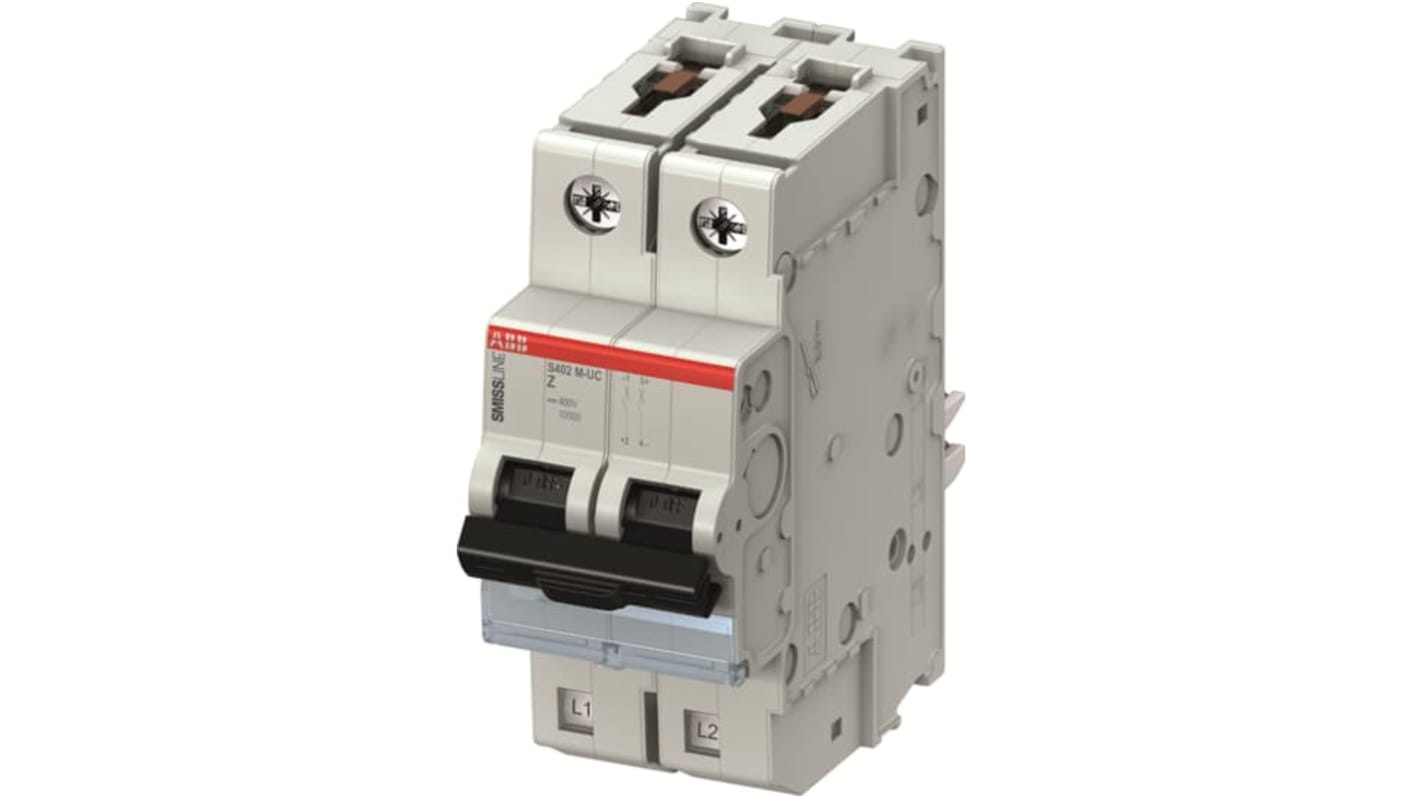 Interruttore magnetotermico ABB 2P 13A, Tipo Z, montaggio su guida DIN, grado di protezione IP20, per tensione 440 V.