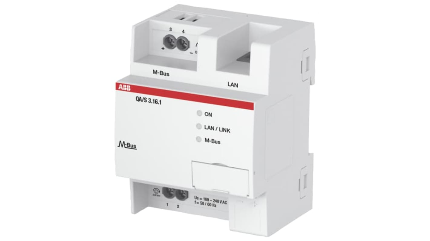 Modulo di monitoraggio ABB 2CDG110226R0011 per Sistema M-Bus, montaggio su guida DIN, dimensioni 3,54 x 2,83 x 2,53 poll.