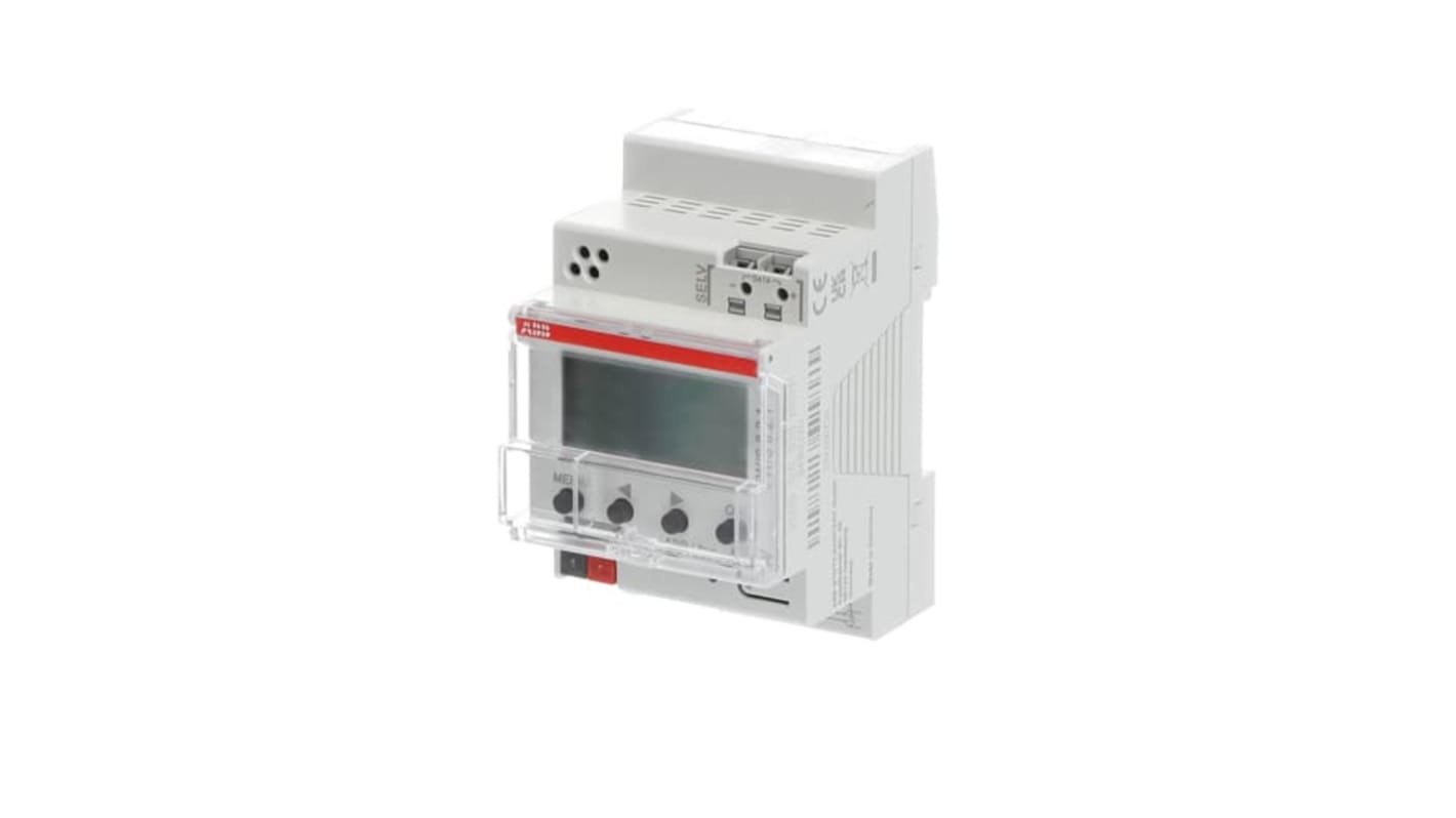 Temporizzatore digitale ABB 2CDG120039R0011, 8 canali, 110-230 V CA, design compatto, installazione semplice, altezza 90 mm.