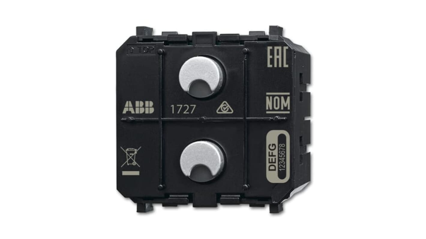Modulo I/O ABB 2CKA006200A0108 per automazione free@home, attuatore wireless 230 V, montaggio a filo, dimensioni 2,79 x 2,79 x 1,79 poll.