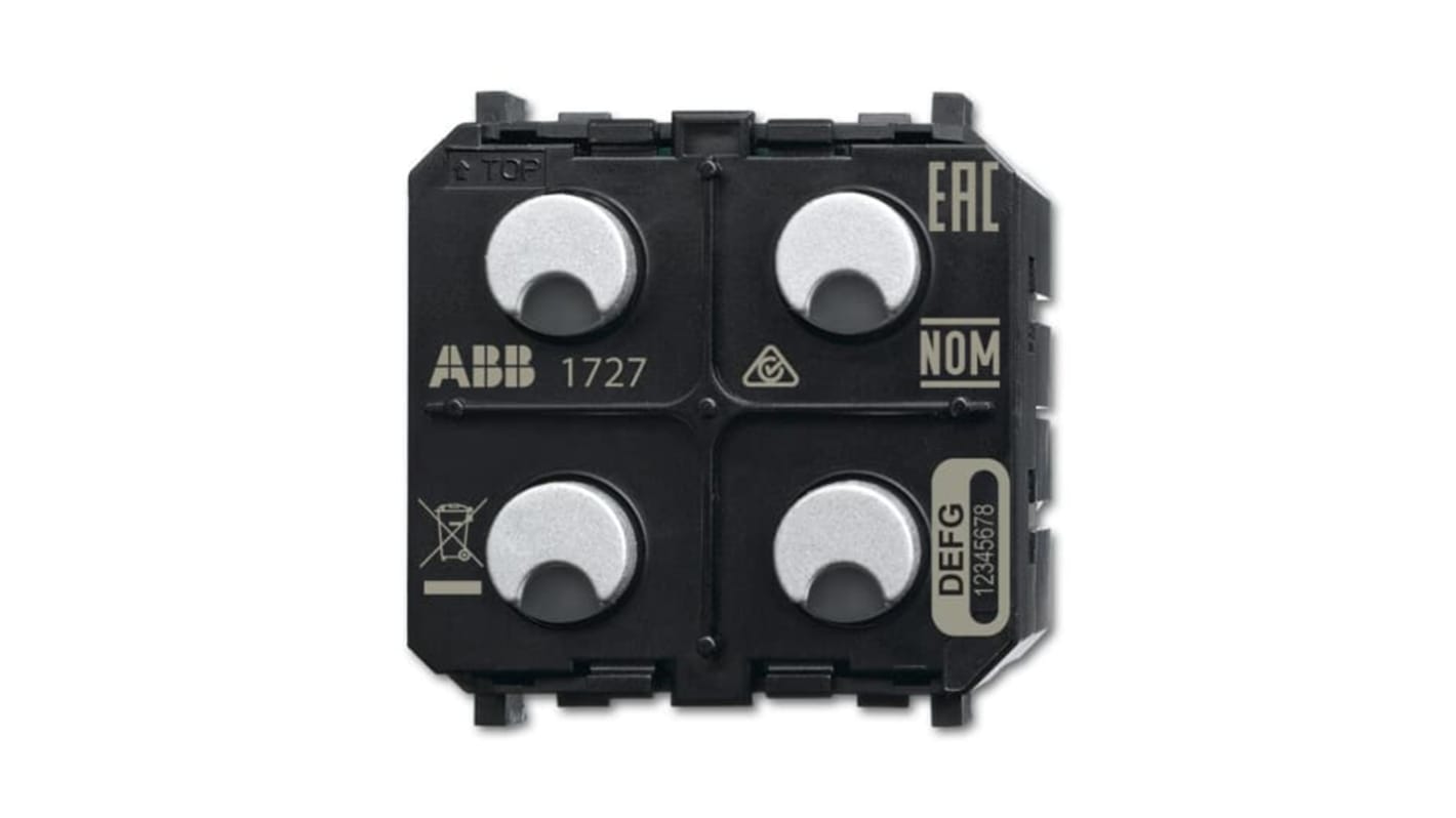 Modulo I/O ABB 2CKA006200A0110 per automazione free@home, attuatore wireless 2/2gang, montaggio a filo, dimensioni 2,79 x 2,79 x 1,79 poll.