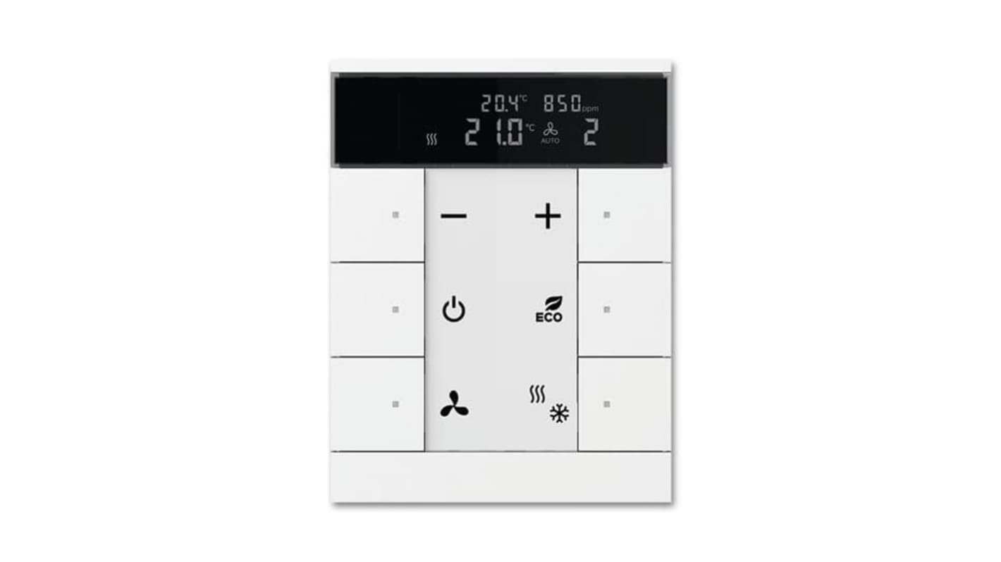 ABB 2CKA006330A0010 SBC/U6.0.1-84, controller KNX per regolazione temperatura, umidità e CO2, montaggio a filo, design IP20.