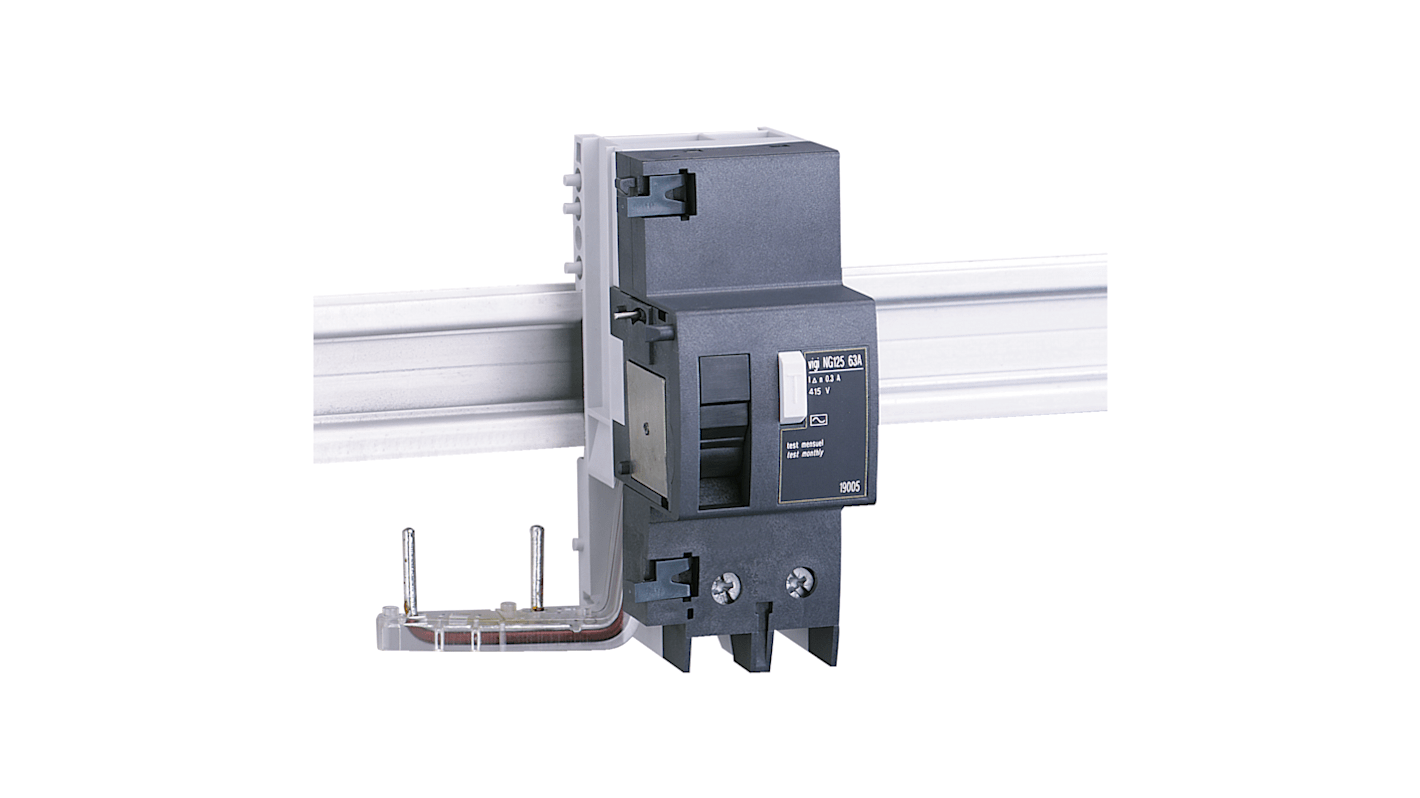 Schneider Electric - 19000 RCCB NG125, 2P, 63A, 30mA, Tipo AC: Dispositivo di corrente residua per sicurezza elettrica garantita. Connettore a viti, dimensioni compatte.