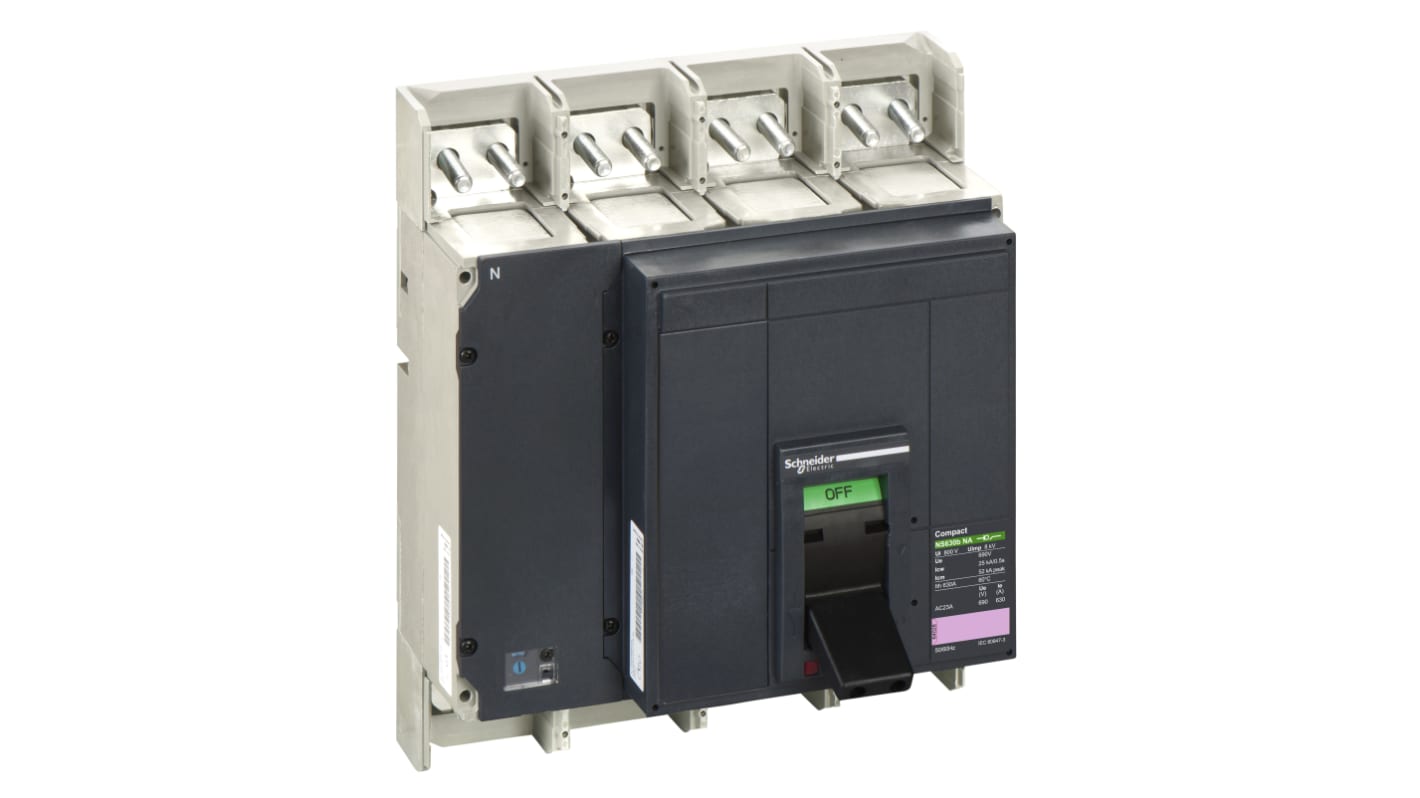 Sezionatore interruttore compatto Schneider Electric 33443, 800A, 690V, montaggio fisso, dimensioni 327x280x147 mm.