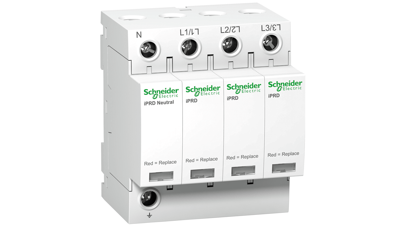 Schneider Electric - A9L40600 Dispositivo di arresto sovratensioni modulare serie iPRD40, 15kA, 230/400V, IP40/IP20, temperatura -25 a 60 °C. Ideale per sistemi TT e TN-S.