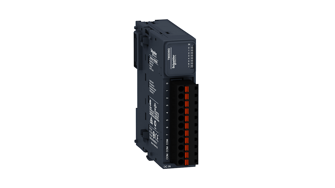 Modulo di ingresso analogico Schneider Electric TM3DI8G, 8 ingressi, alimentazione 24 V c.c., montaggio su piastra o pannello.