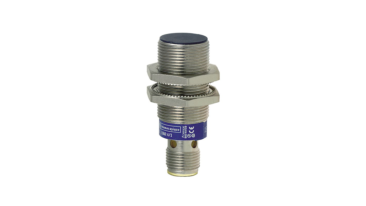 Sensore di prossimità induttivo Telemecanique XS1N18PA349D M18 PNP 10mm 24V - Ideale per applicazioni industriali.