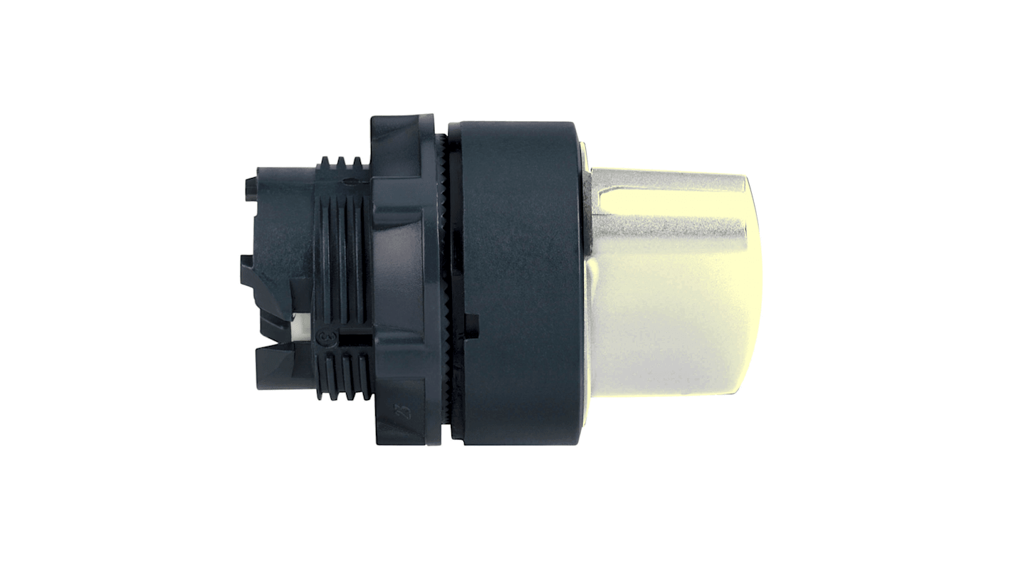 Selettore a 2 posizioni Schneider Electric ZB5AD201, diametro 22 mm, grigio scuro, IP67, operante da -40 a 70 °C.