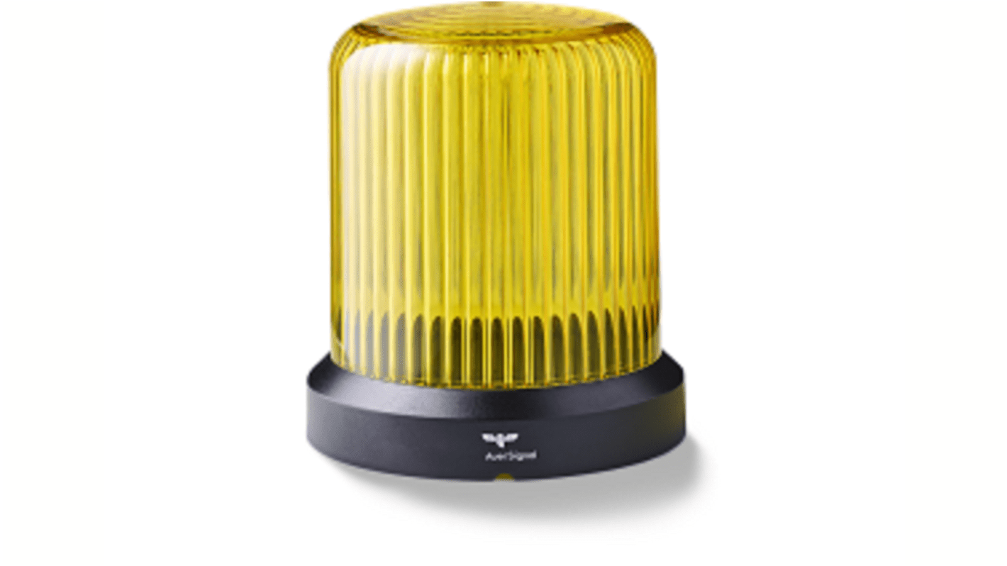 Segnalatore LED AUER Signal 850517313, giallo, 15 modalità di luce, montaggio orizzontale/verticale, IP66, diametro 110 mm.