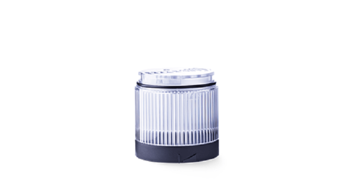 Modulo torretta segnalazione AUER Signal 24V LED luminoso, trasparente Ø70mm. Codice costruttore 910014405. Ideale per torri di segnalazione Modul-Perfect 70.