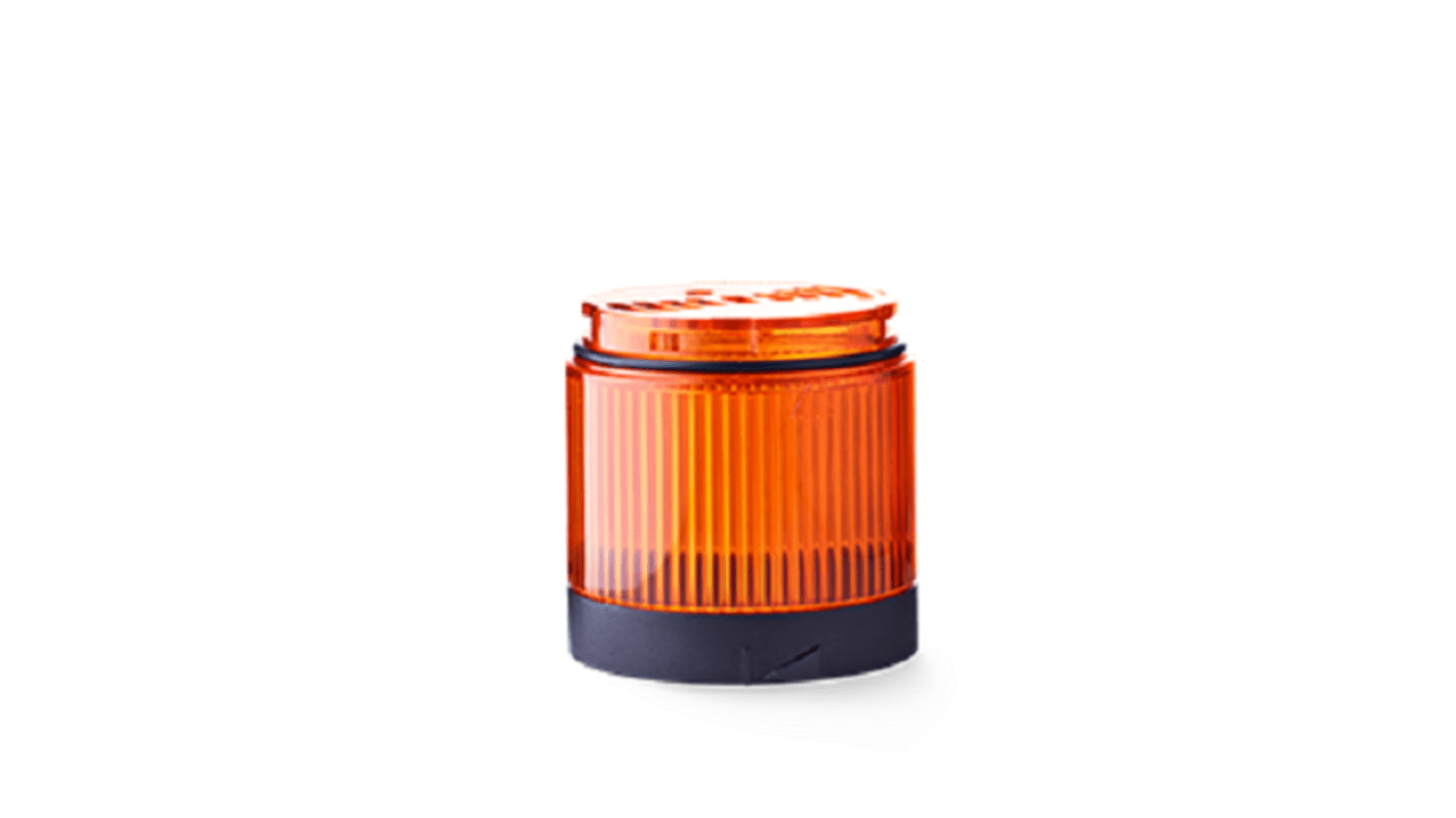 Modulo torretta di segnalazione AUER Signal 910031405, LED ambra, 24 V, base 70 mm, illuminazione rotante a 2 velocità.
