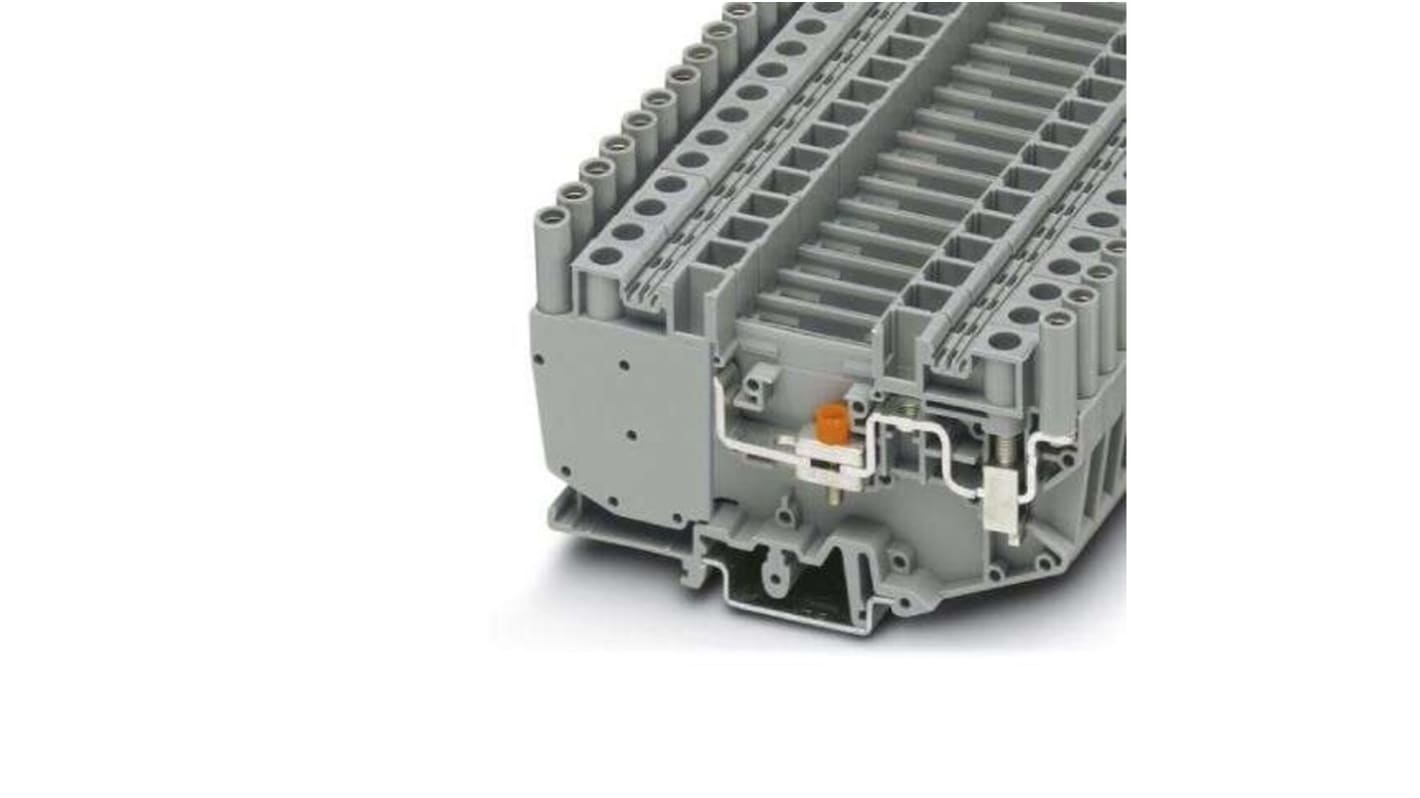 Morsetto sezionatore di prova Phoenix Contact 311126 grigio 6 mm² 50A 500V. Prese di test a prova di contatto, ponti fissi.