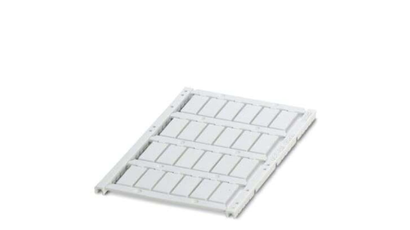 Foglio segnacavi a inserimento Phoenix Contact 801471, bianco, compatibile con TOPMARK e BLUEMARK - 24 targhette singole - Montaggio tramite inserimento.