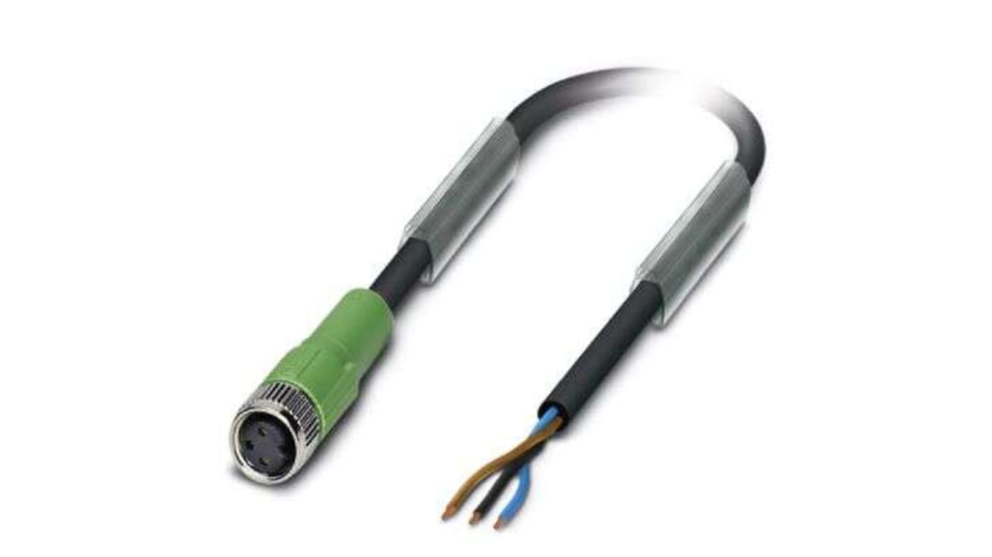Cavo sensore/attuatore Phoenix Contact M8 Femmina Nero 5m, 3 posizioni, 4A, 48V CA/60V CC. Ideale per applicazioni industriali.