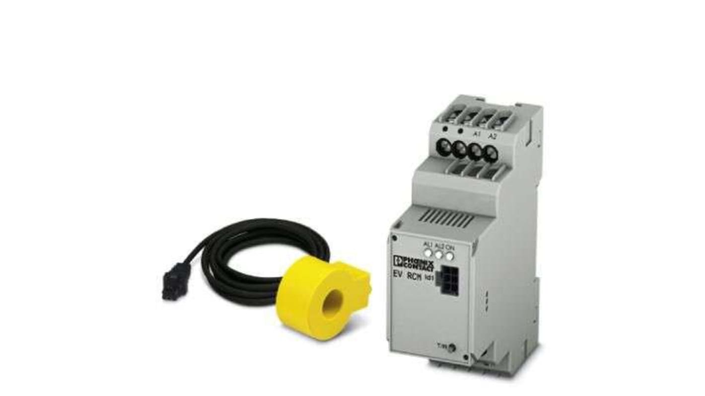 Modulo di corrente residua Phoenix Contact 1622450 per controllori di carica CA, 1 o 2 canali, dimensioni 90x36x70,5 mm.