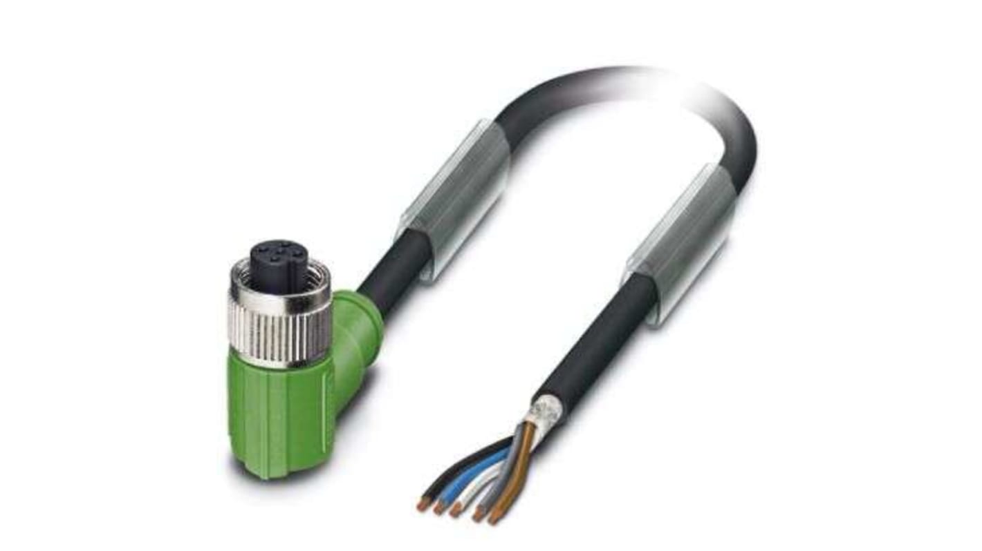Cavo sensore/attuatore Phoenix Contact M12 Femmina, L. 3m, 5 posizioni, 48V CA/60V CC, resistenza isolamento ≥ 100 MΩ. Conforme norme IEC 61076-2-101. Ideale per applicazioni industriali.