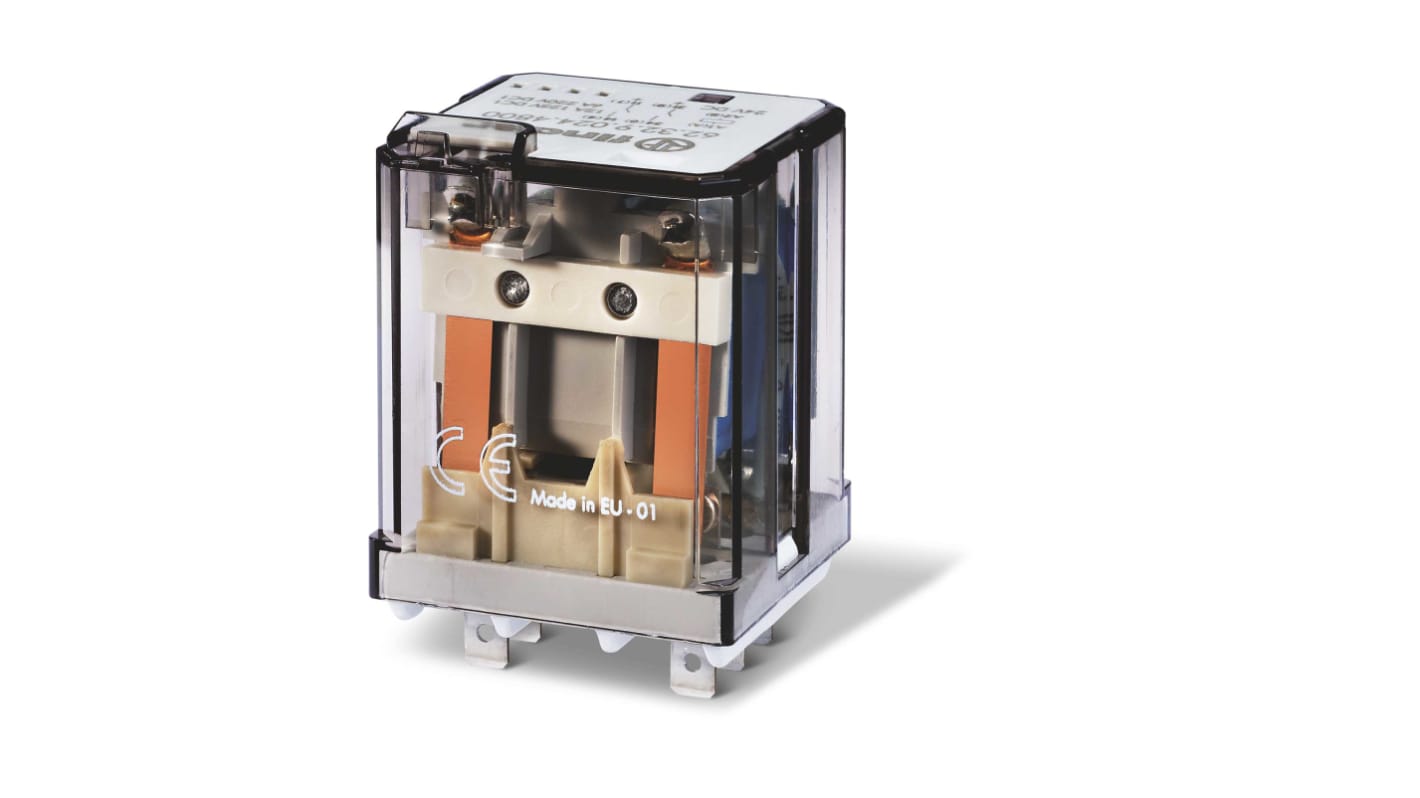 Modulo relè di potenza Finder 623282300000, montaggio a innesto, 230V ca, 16A, 2 poli, per applicazioni industriali.