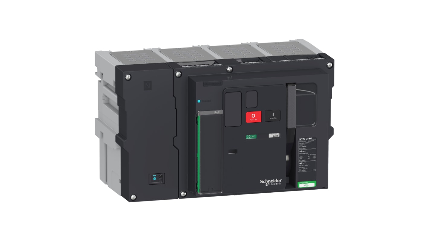 Sezionatore interruttore Schneider Electric Masterpact MTZ2, 4 poli, 2500 A, 690 V, grado di protezione IP30.