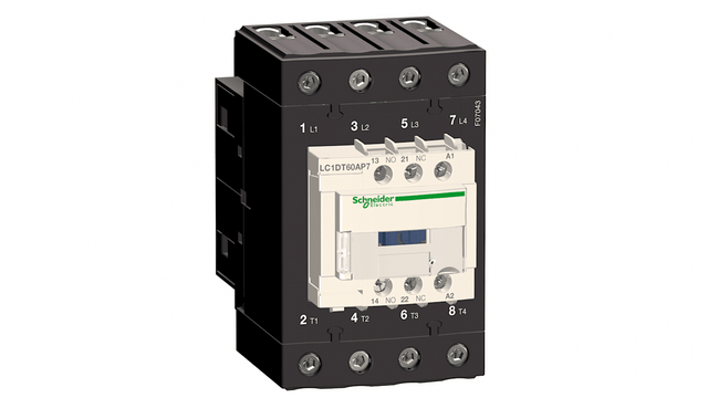 Contattore Schneider Electric LC1DT60AP7 4 poli 60A 230V CA - Ideale per applicazioni versatili, IP20, -40 a 60 °C.