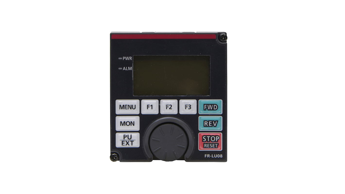 Display LCD Mitsubishi Electric 274525, touchscreen multifunzione per Serie 800, montaggio su piedino, visualizzazione parametri operativi.