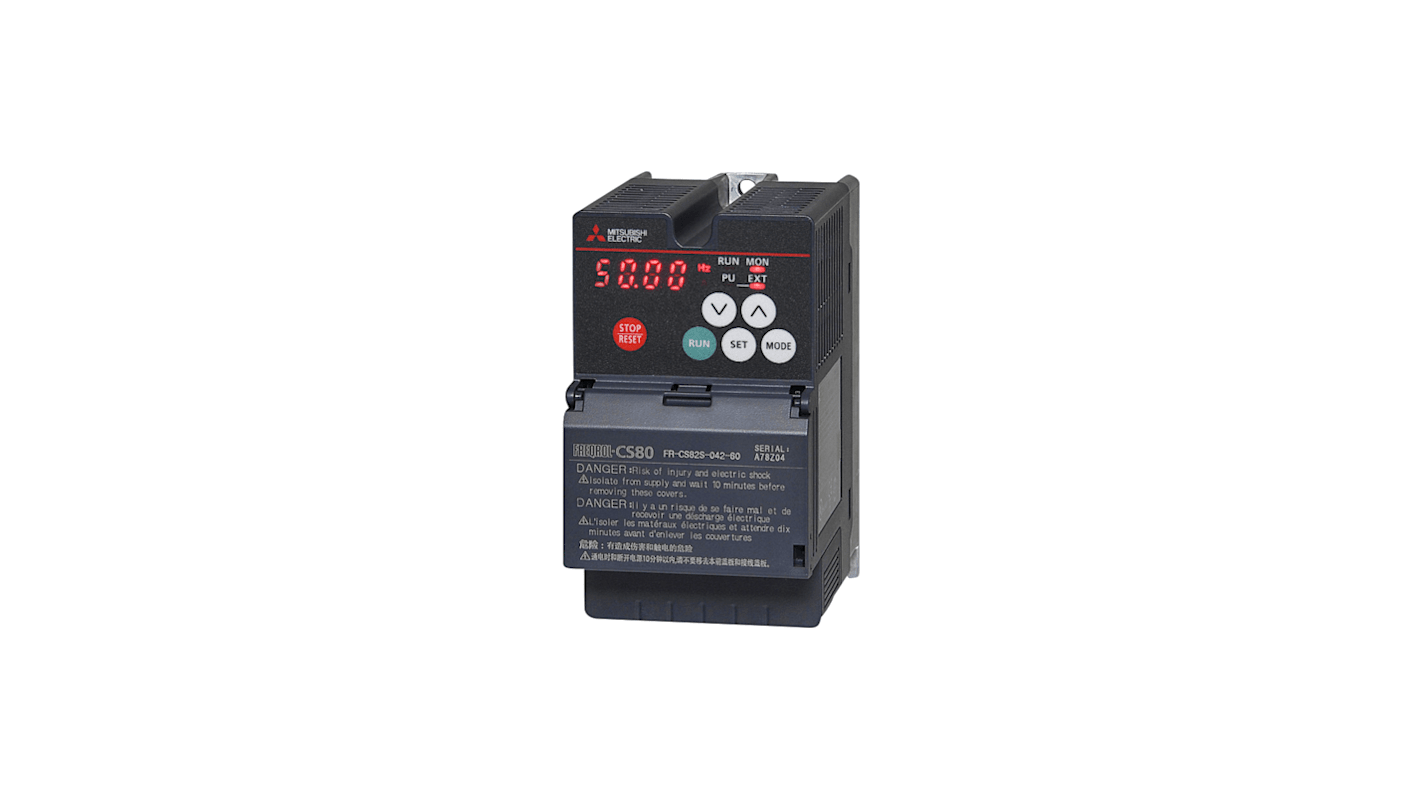 Mitsubishi Electric 325717, inverter monofase 0,75 kW, 200-240 V CA, controllo vettoriale, grado di protezione IP20.