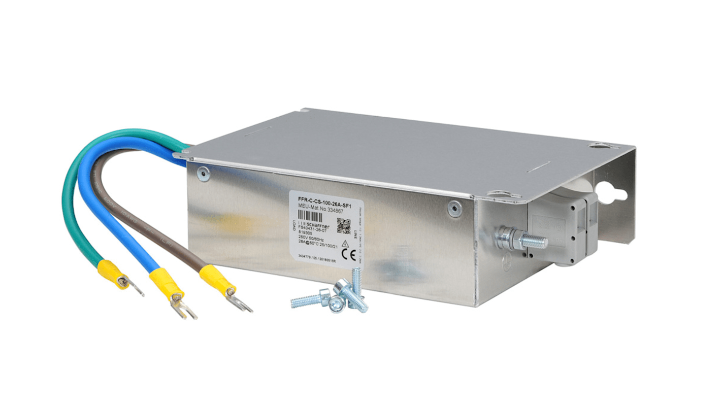 Kit filtro EMC Mitsubishi Electric 334867 per FR-CS82S-100, montaggio su piedino, riduce il rumore radio.