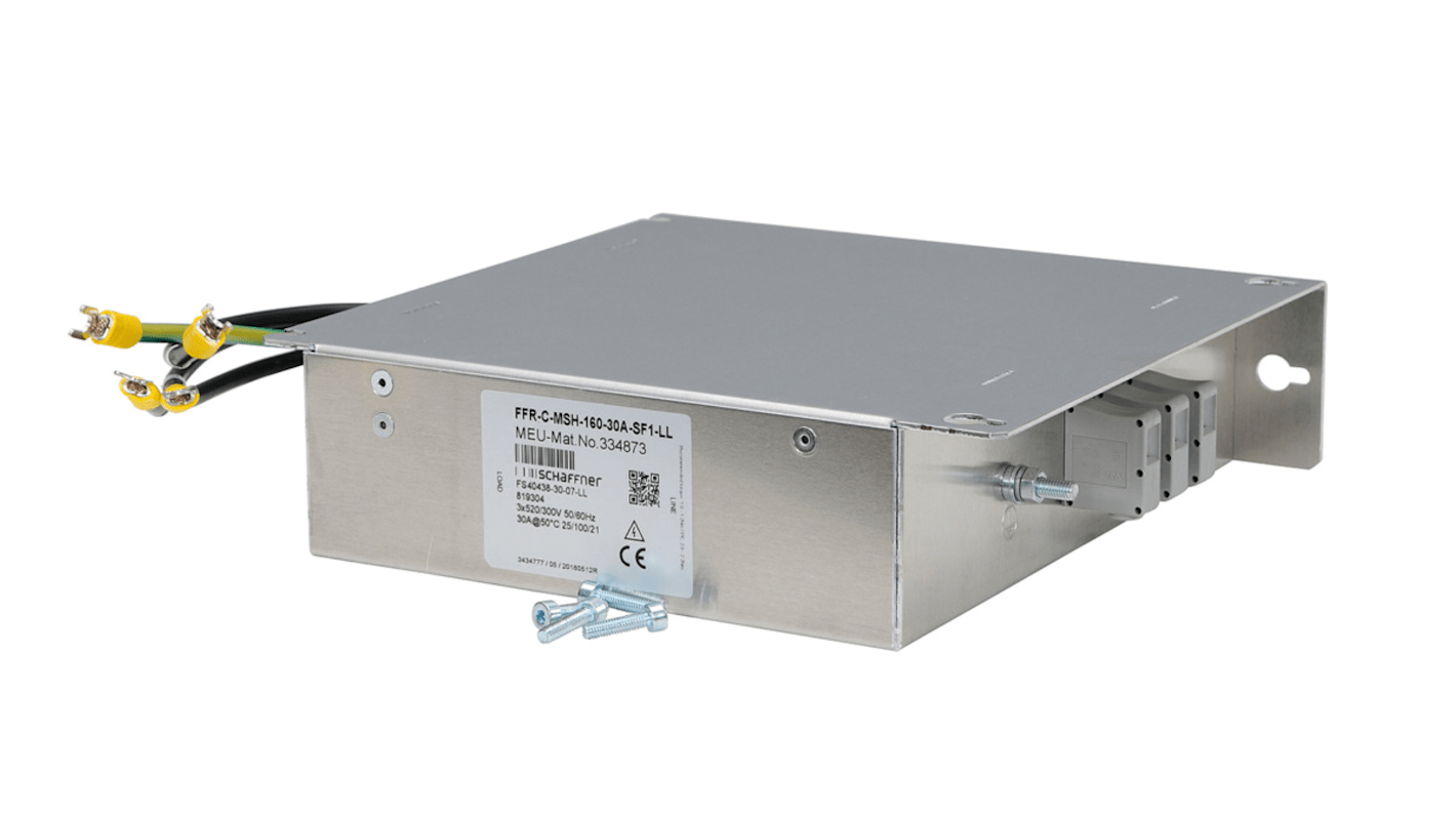 Kit filtro EMC Mitsubishi Electric 334873 per FR-CS84, riduce il rumore elettrico, montaggio su piedino, conforme RoHS.