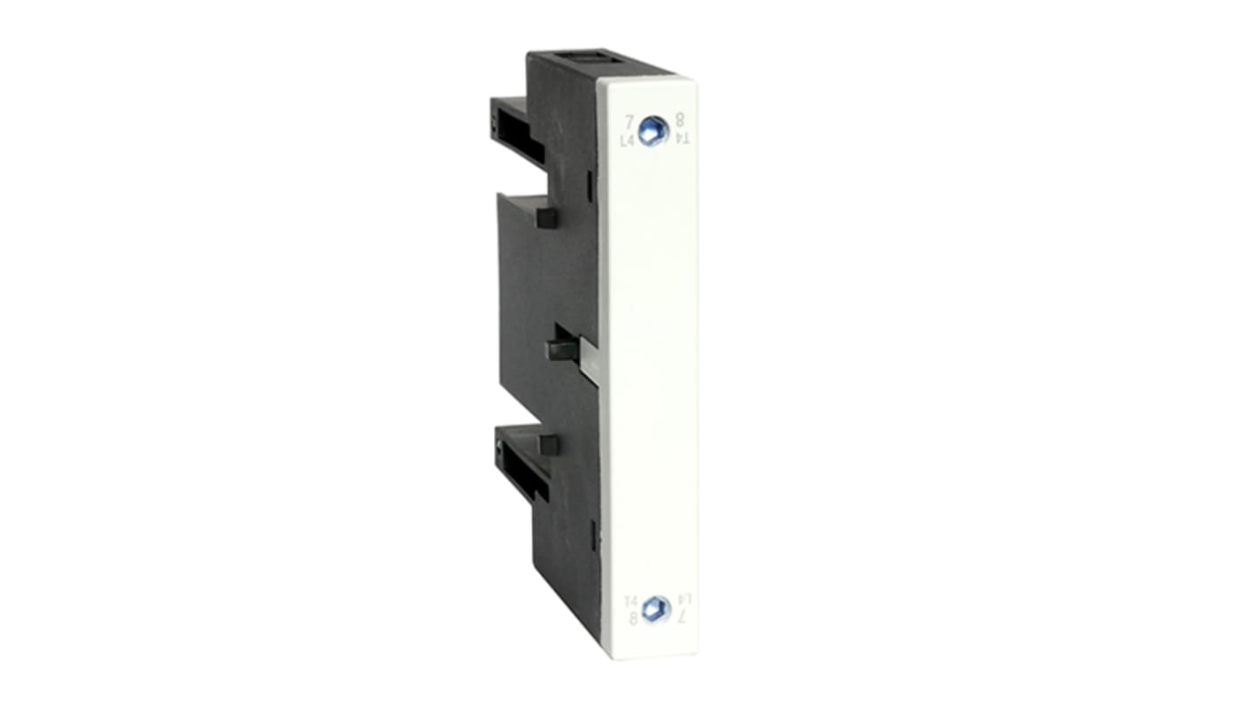Interruttore ausiliario Lovato BFX43 per sezionatori, fornisce un quarto polo per contattori serie BF, grado di protezione IP20.