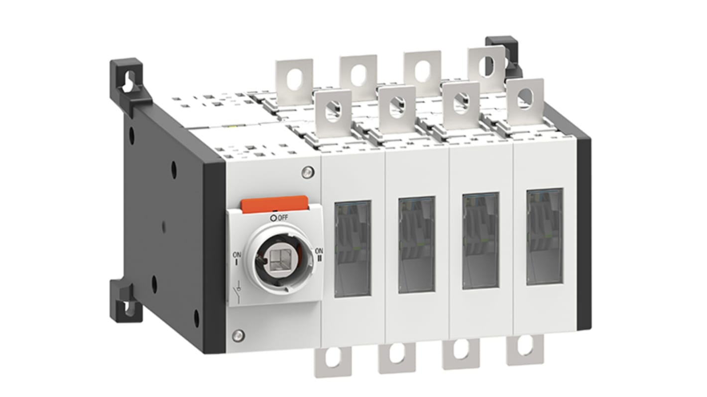 Interruttore Lovato GLC0250T4C1, 4 poli, montaggio a vite, corrente 250A, tensione 1000V, corpo compatto.