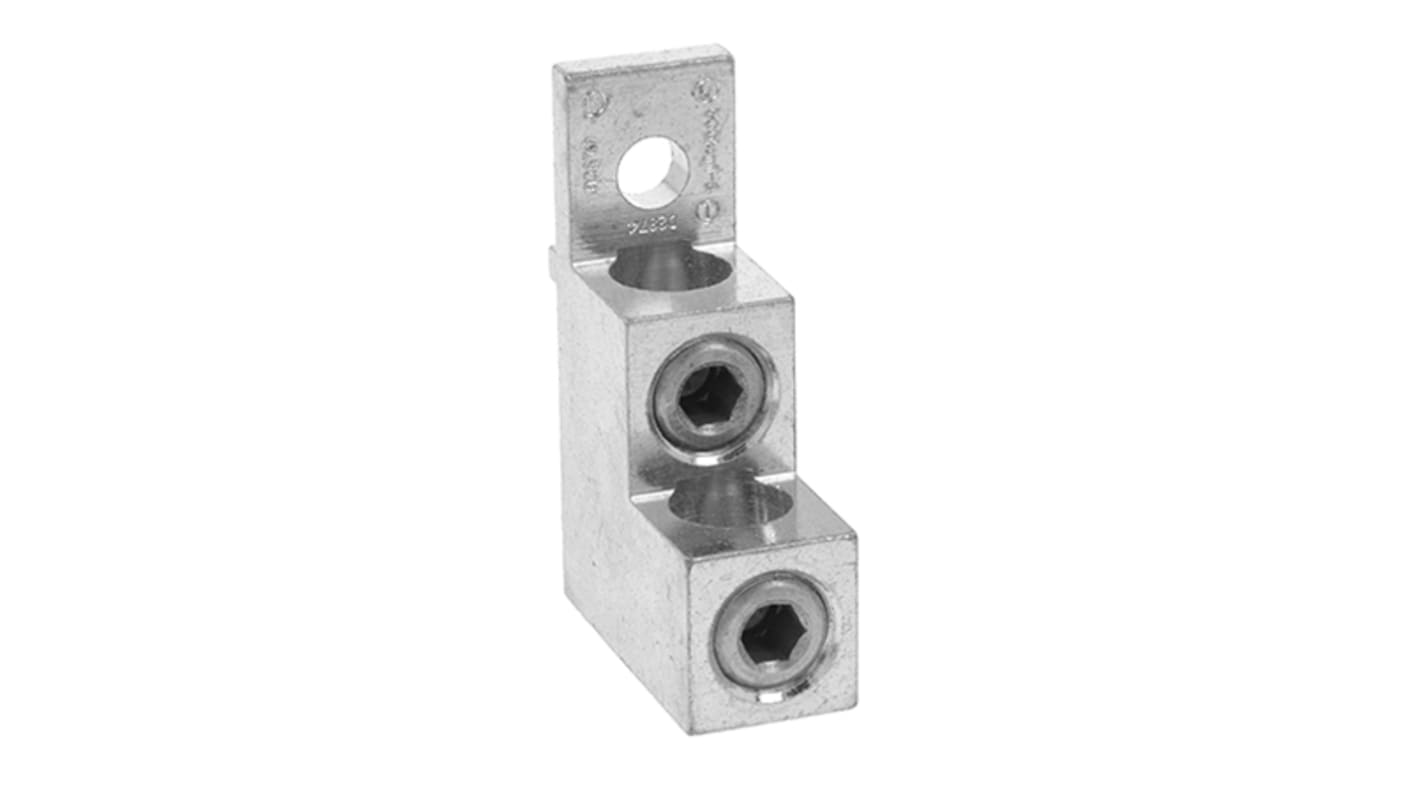 Kit di montaggio Lovato GLX504 per sezionatori serie GL, con morsetti per conduttori fino a 2 x 152 mm² e coppia di serraggio 22,6 Nm.