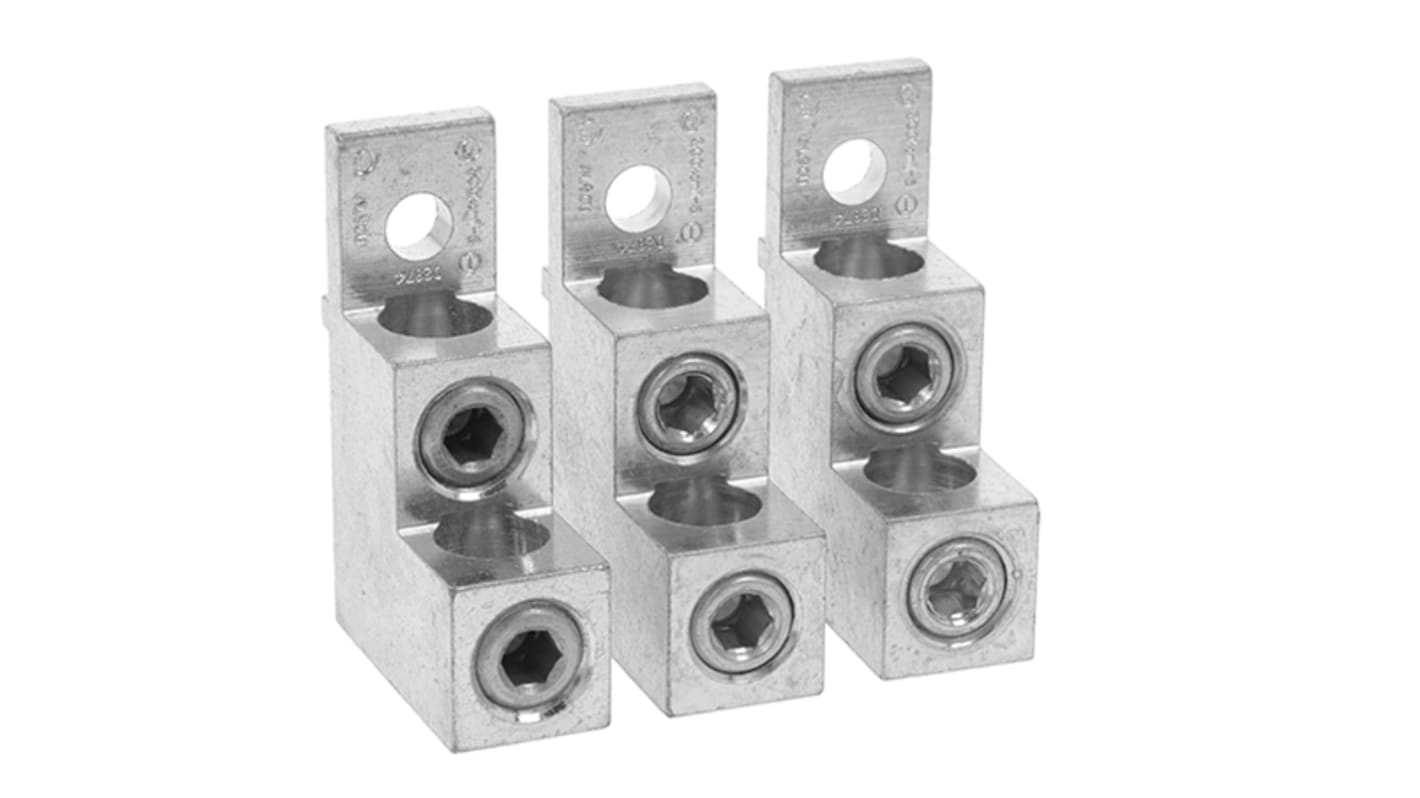 Kit di montaggio Lovato GLX505 per sezionatori serie GL, con morsetti da 3 pezzi e coppia di serraggio 22,6 Nm.