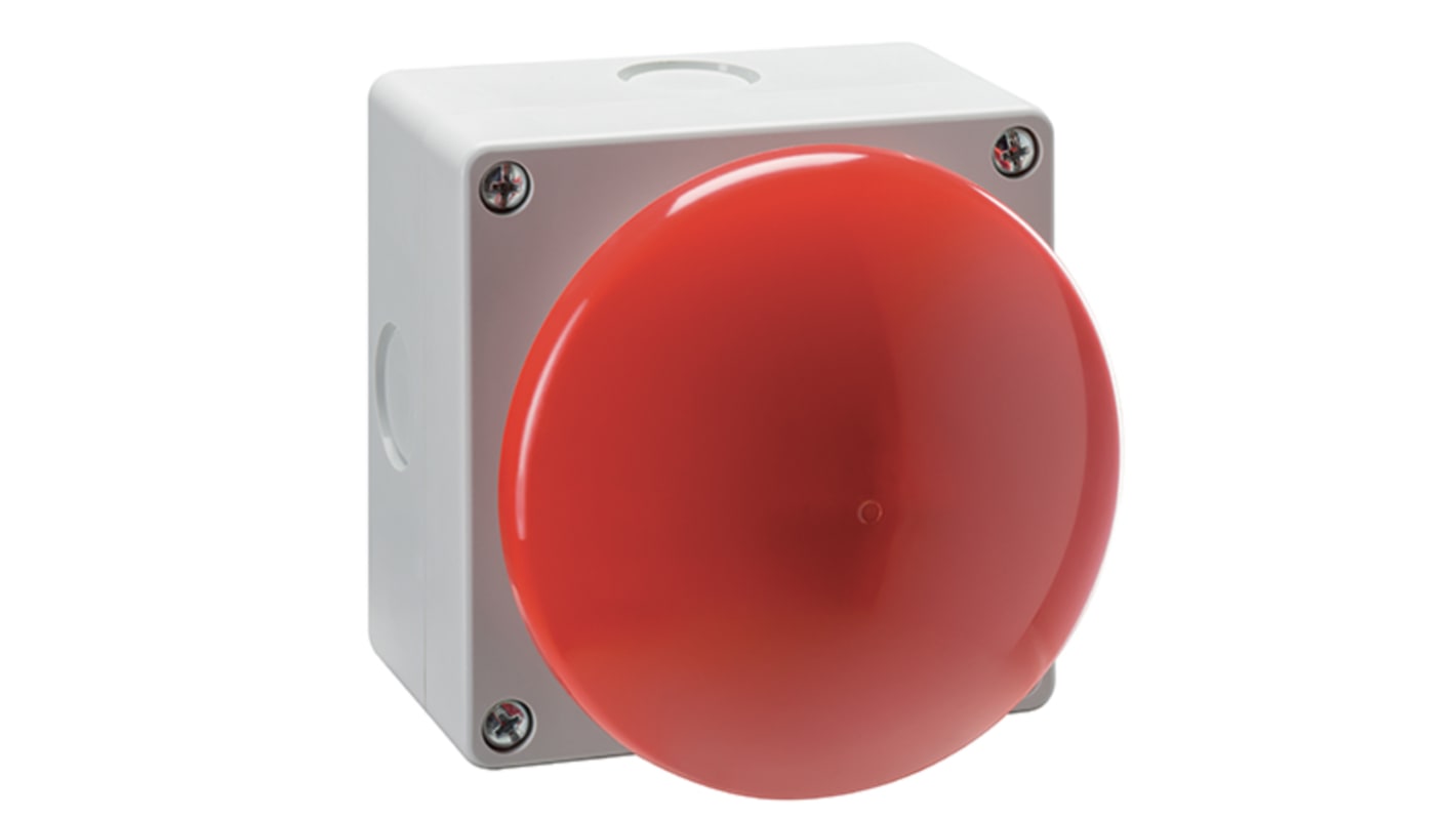 Interruttore a palmo Lovato LP9S01R, SPST grigio con fungo rosso, grado di protezione IP65, contatto a vite.